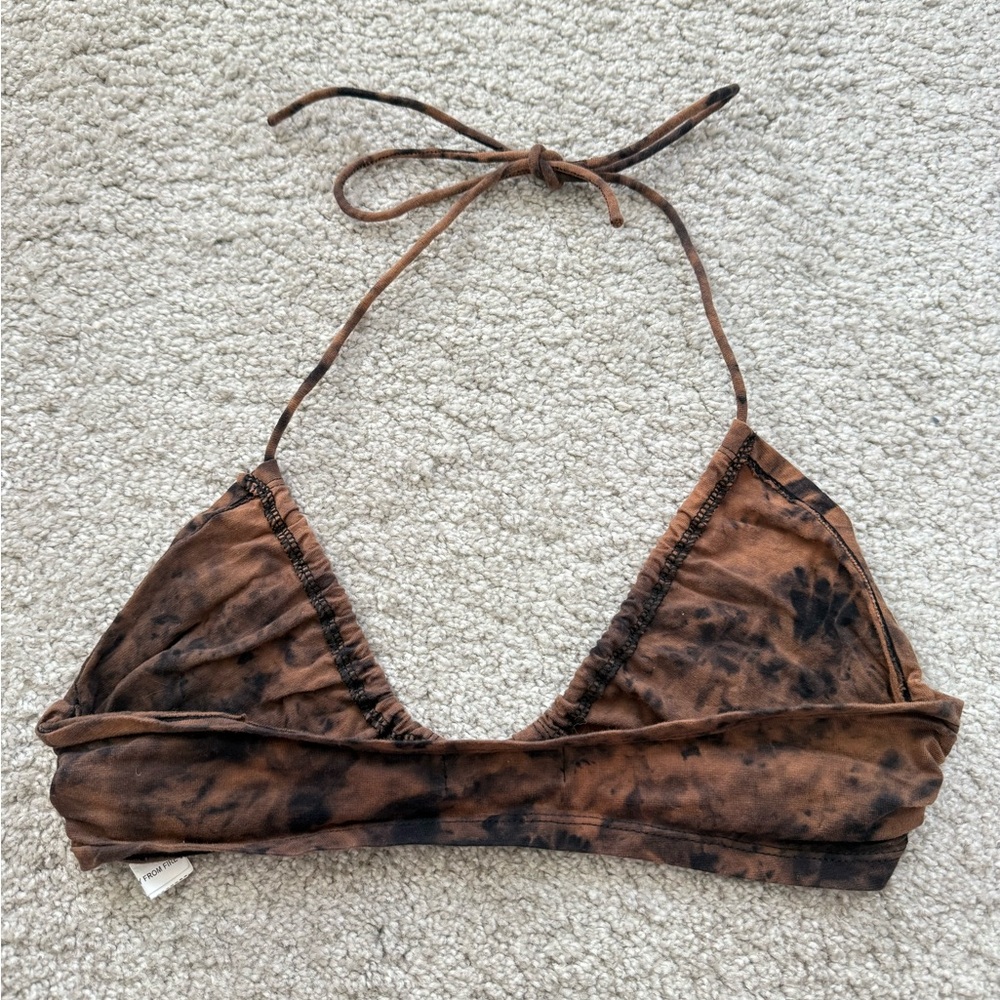 Motel Rocks Brown Tie-Dye Halter Top - Picture 2 of 3